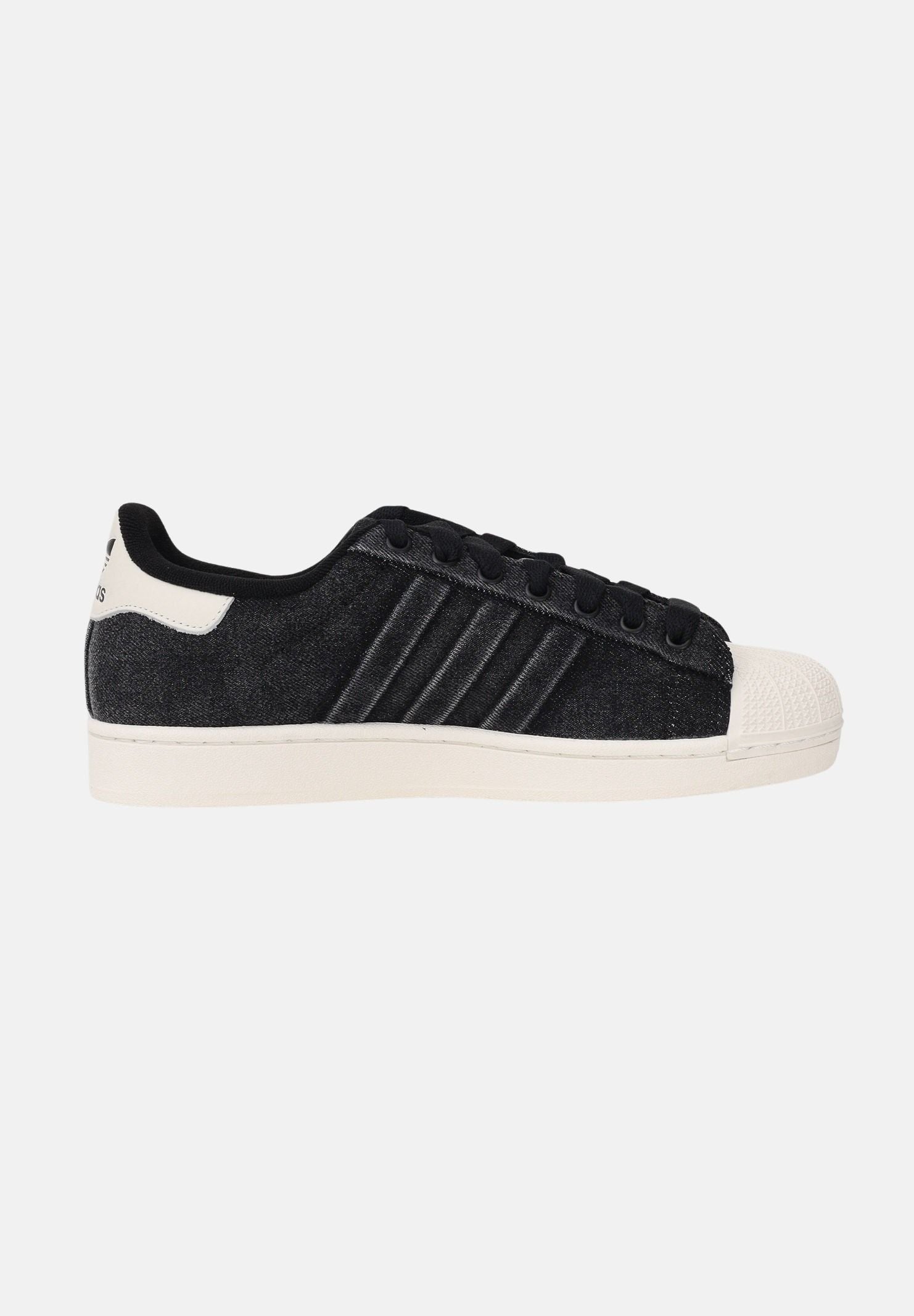 ADIDAS ORIGINALS Sneakers SUPERSTAR II in denim nero per uomo e donna IH9247 . ADIDAS ORIGINALS 