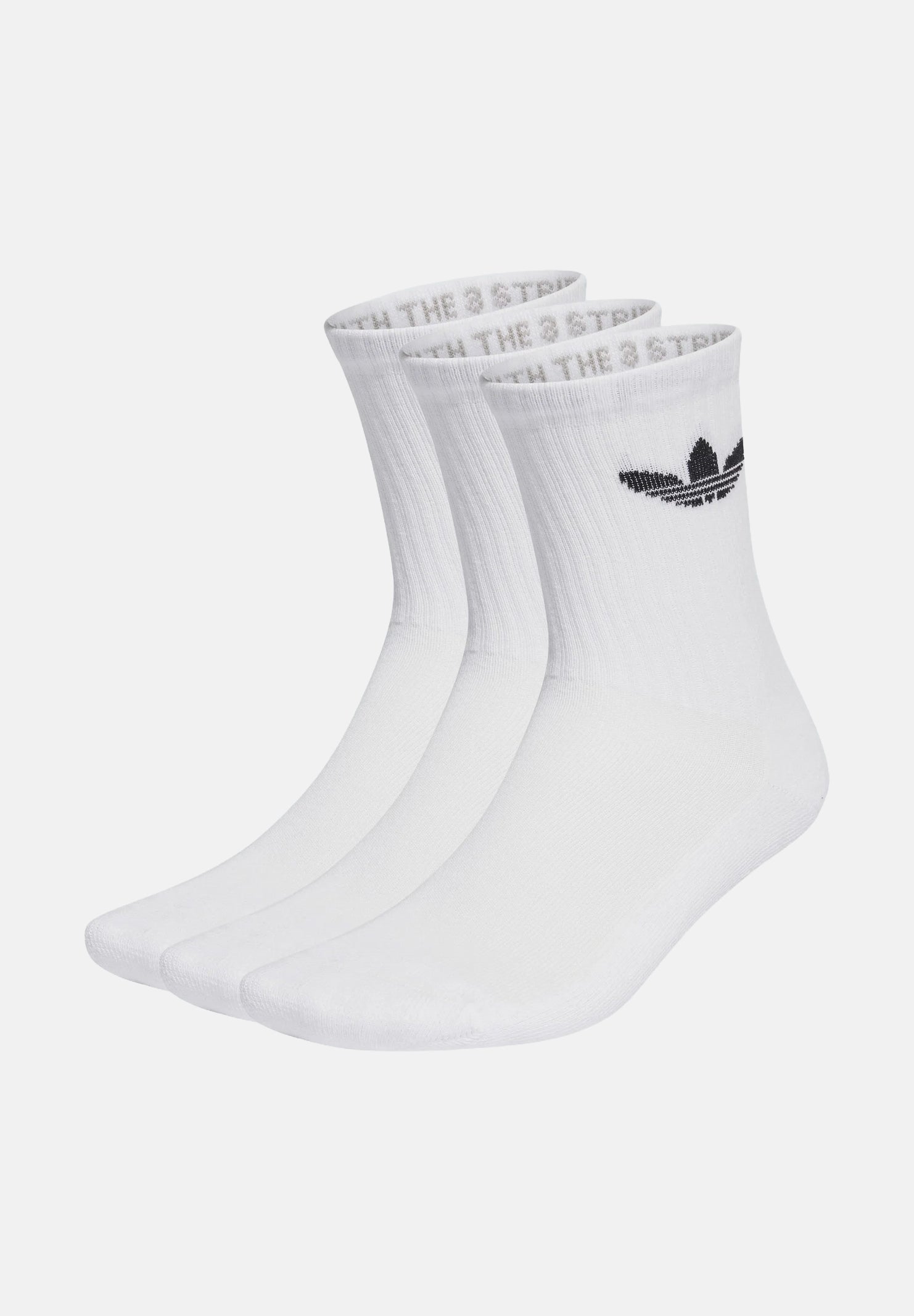 ADIDAS ORIGINALS  calze Trefoil Cushion Crew 3 paia White bianche per uomo e donna IJ5616 . ADIDAS ORIGINALS 