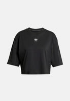 ADIDAS ORIGINALS T-shirt a manica corta Essentials Crop nera da donna IW5706 . ADIDAS ORIGINALS 