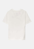 ADIDAS ORIGINALS T-shirt a manica corta bianca per bambino e bambina con ricamo logo IX5266 . ADIDAS ORIGINALS 