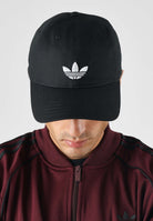 ADIDAS ORIGINALS  Cappello con visiera Adicolor Classic Trefoil nero per uomo e donna JC6023 . ADIDAS ORIGINALS 