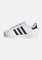 ADIDAS ORIGINALS Sneakers Superstar II Elastic Lace bianche e nere da neonato JH9984 . ADIDAS ORIGINALS 