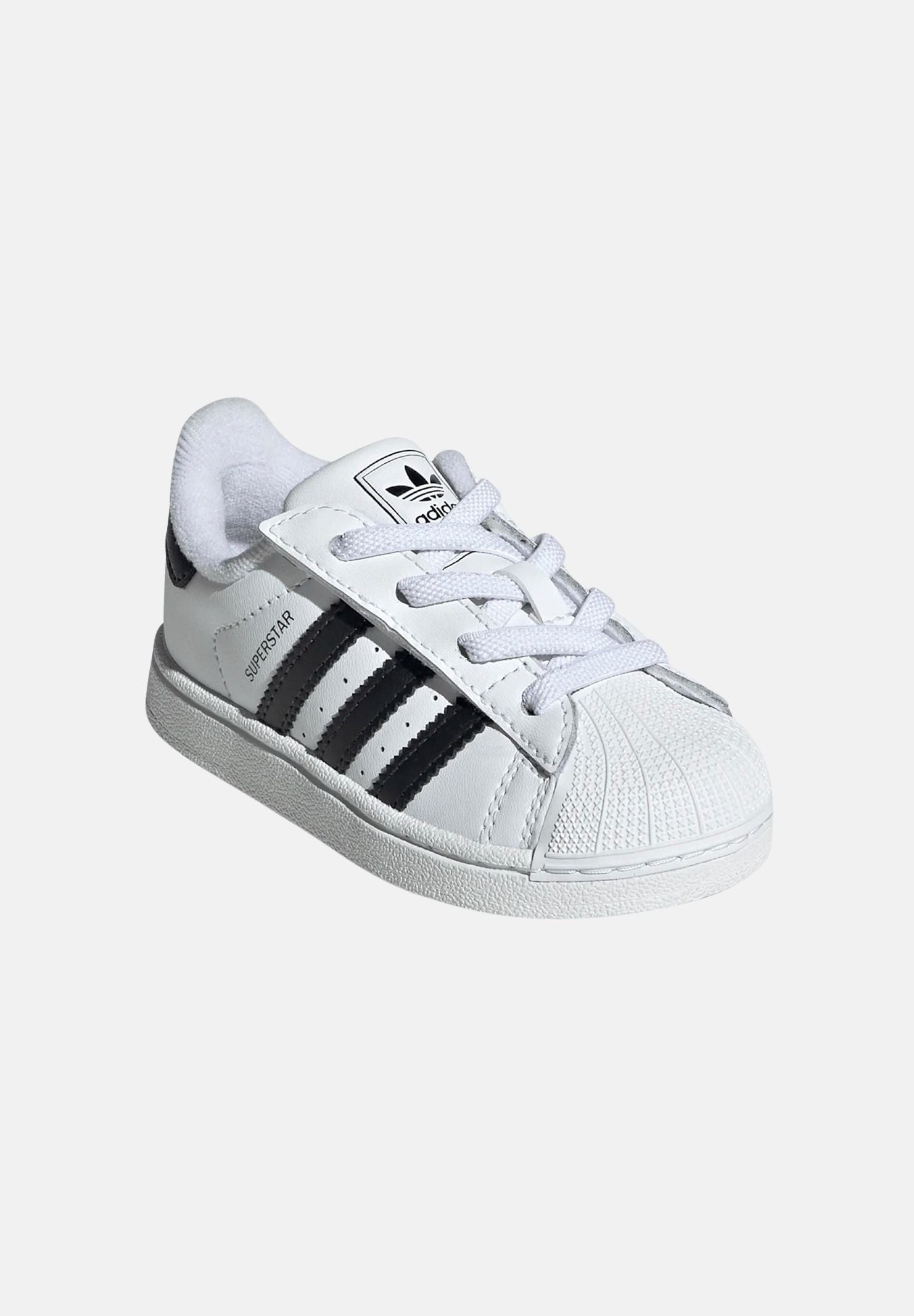 ADIDAS ORIGINALS Sneakers Superstar II Elastic Lace bianche e nere da neonato JH9984 . ADIDAS ORIGINALS 