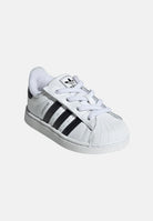 ADIDAS ORIGINALS Sneakers Superstar II Elastic Lace bianche e nere da neonato JH9984 . ADIDAS ORIGINALS 