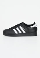 ADIDAS ORIGINALS Sneakers SUPERSTAR II nere per uomo e donna JI0079 . ADIDAS ORIGINALS 