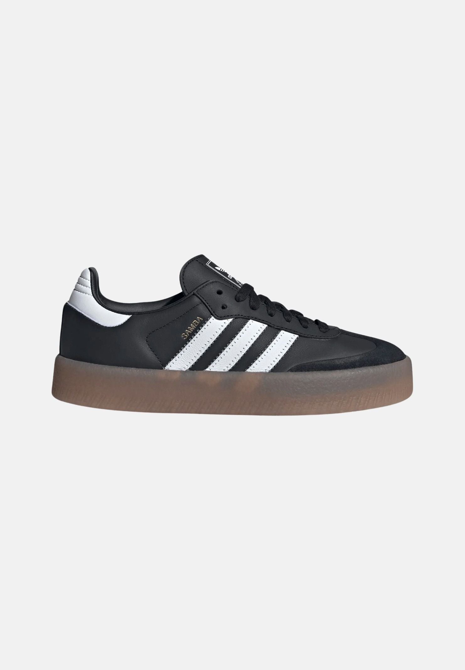 ADIDAS ORIGINALS Sneakers SAMBA nere da donna con 3-stripes JI1350 . ADIDAS ORIGINALS 