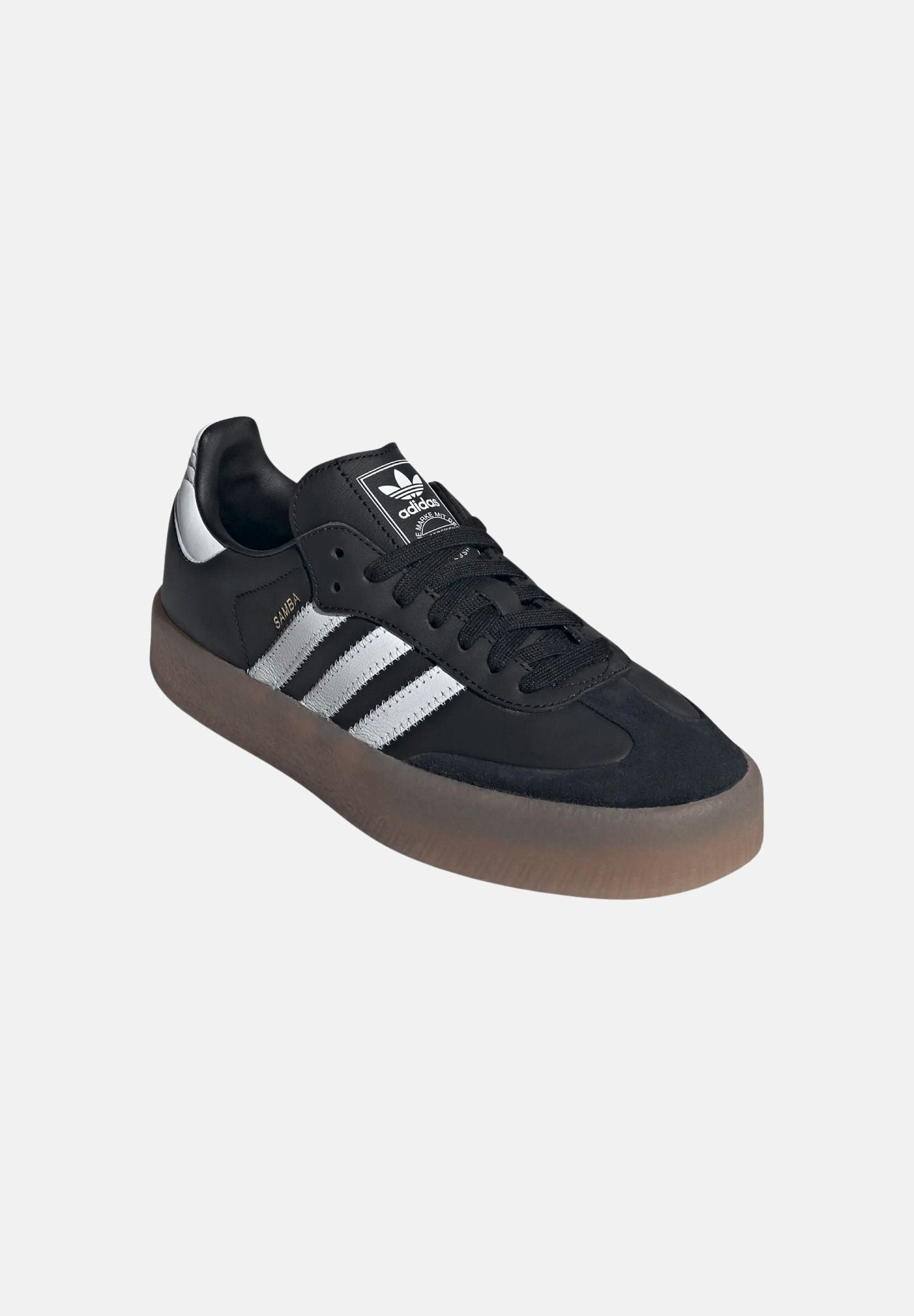 ADIDAS ORIGINALS Sneakers SAMBA nere da donna con 3-stripes JI1350 . ADIDAS ORIGINALS 