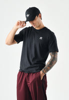 ADIDAS ORIGINALS T-shirt a manica corta Trefoil Essentials nera da uomo JI8545 . ADIDAS ORIGINALS 