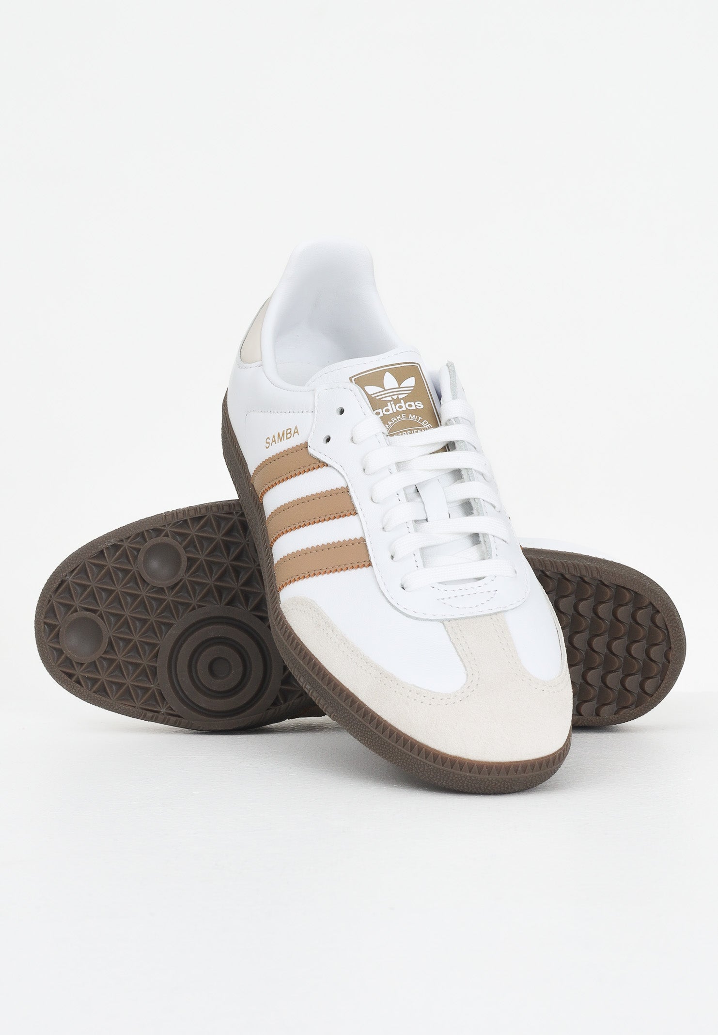 ADIDAS ORIGINALS Sneakers Samba bianche e beige da uomo JR0912 . ADIDAS ORIGINALS 