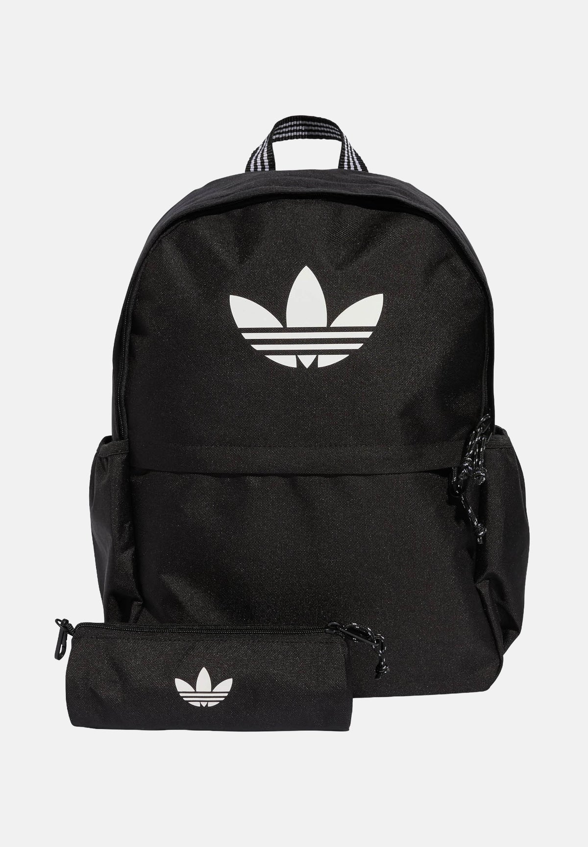 ADIDAS ORIGINALS  Zaino PENCIL nero per bambino e bambina con maxi logo Trefoil e astuccio <BR/> JW0315 . ADIDAS ORIGINALS 