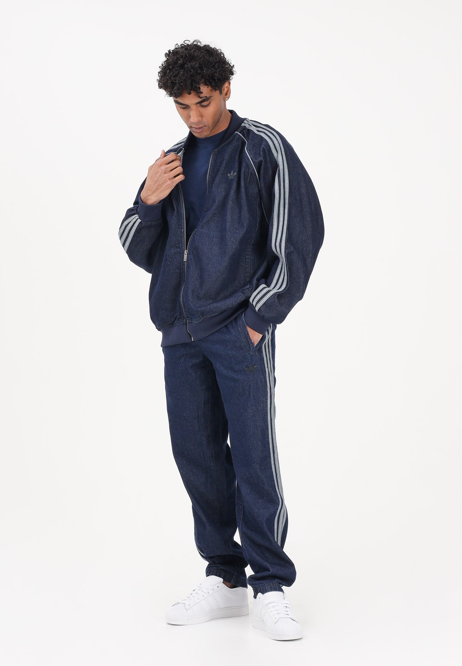 ADIDAS ORIGINALS Jeans Adidas Adicolor Loose in denim blu da uomo JX6459 . ADIDAS ORIGINALS 