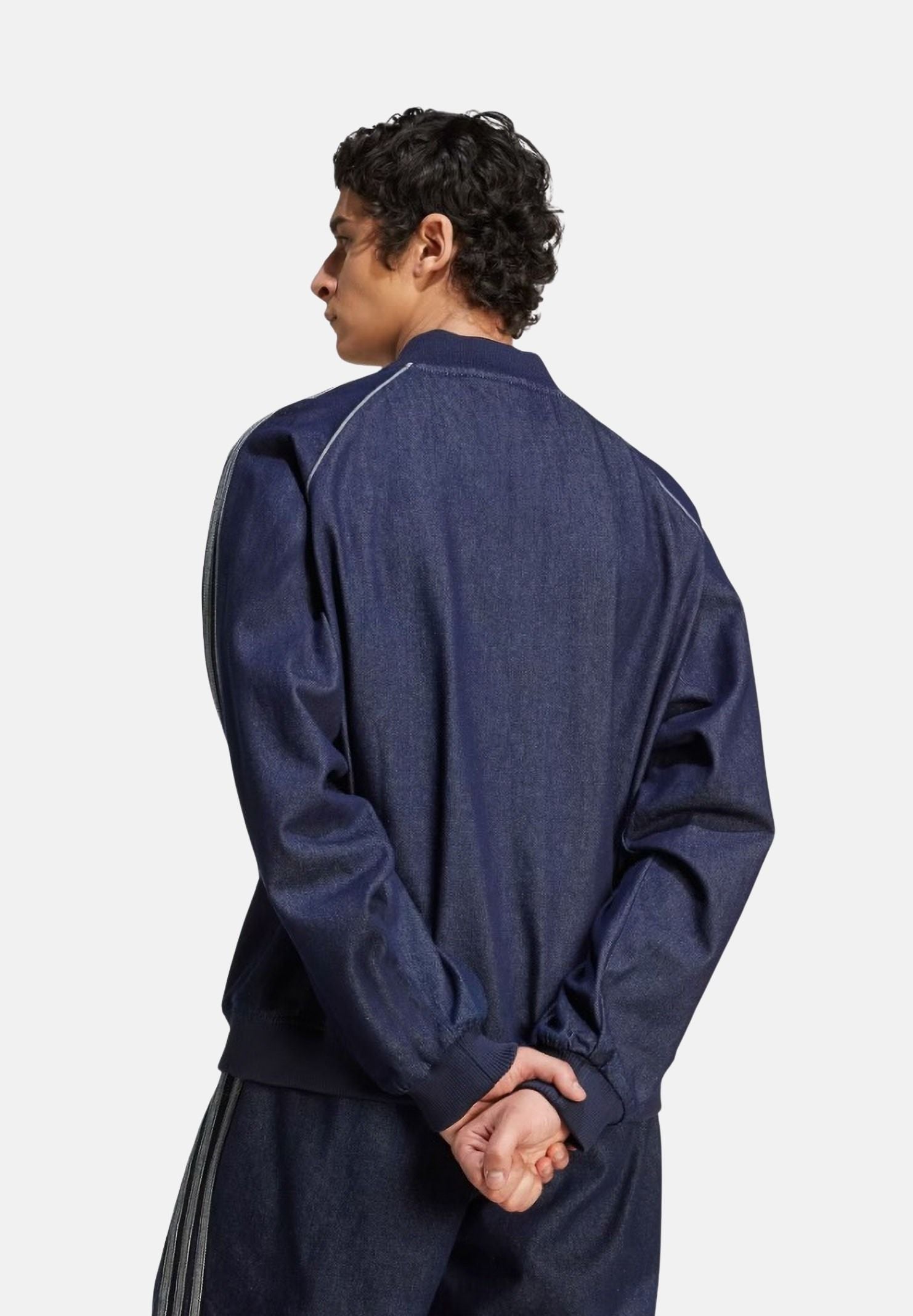ADIDAS ORIGINALS Giubbotto SST Adicolor Loose in denim scuro da uomo JX6461 . ADIDAS ORIGINALS 