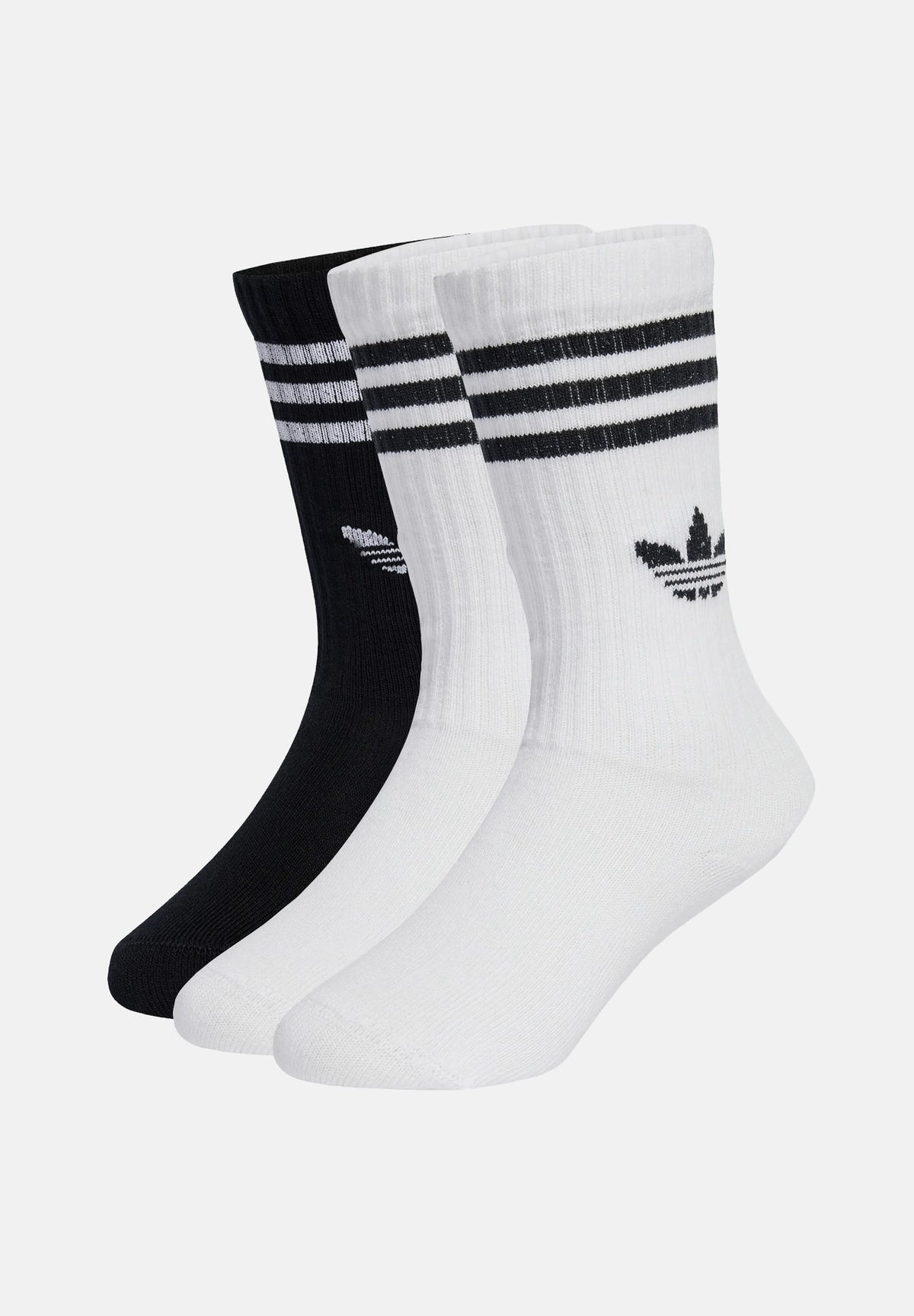 ADIDAS ORIGINALS Calzini 3 PAIRS neri e bianchi per bambino e bambina JZ7496 . ADIDAS ORIGINALS 