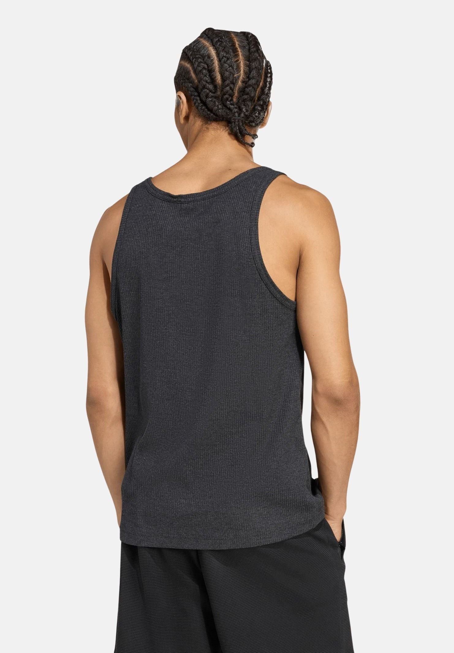 ADIDAS ORIGINALS Canotta Trefoil Essentials nera da uomo KA0648 . ADIDAS ORIGINALS 