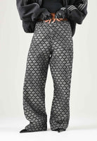 ADIDAS ORGINALS Jeans DENIM LOOSE MONOGRAM in denim nero per uomo e donna KC6380 . ADIDAS ORIGINALS 