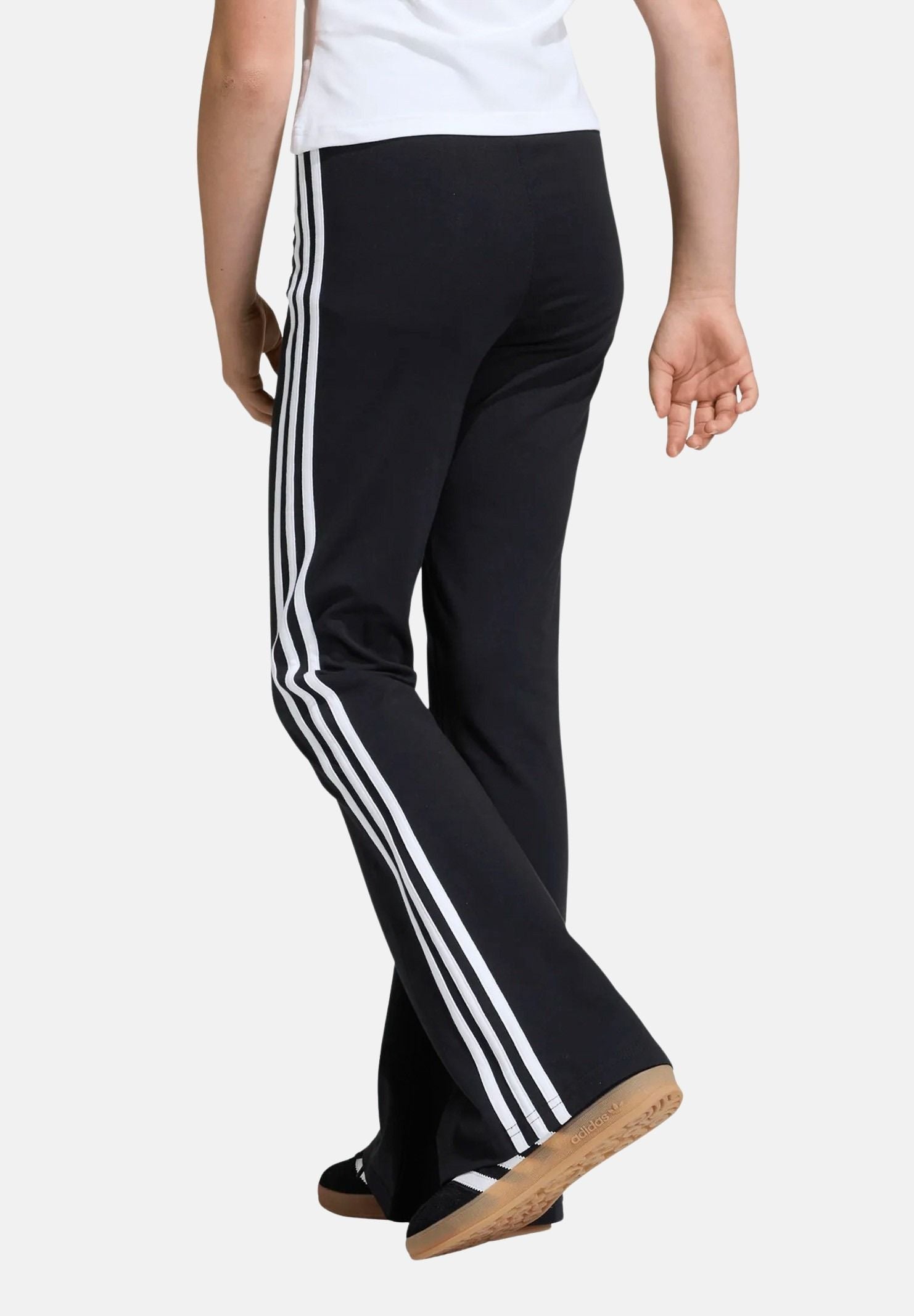 ADIDAS ORIGINALS Leggings sportivo 3 Stripes Flared nero da bambina KC8645 . ADIDAS ORIGINALS 