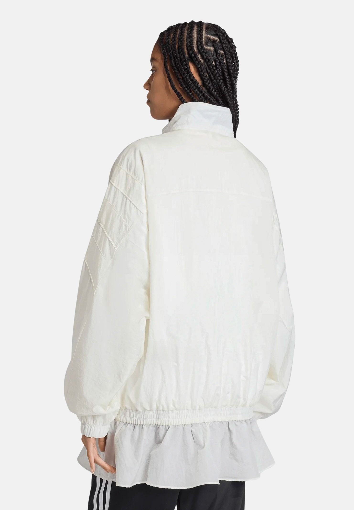 ADIDAS ORIGINALS Giubbotto SANTIAGO WOVEN biaco da donna con collo alto<BR/> KC9132 . ADIDAS ORIGINALS 