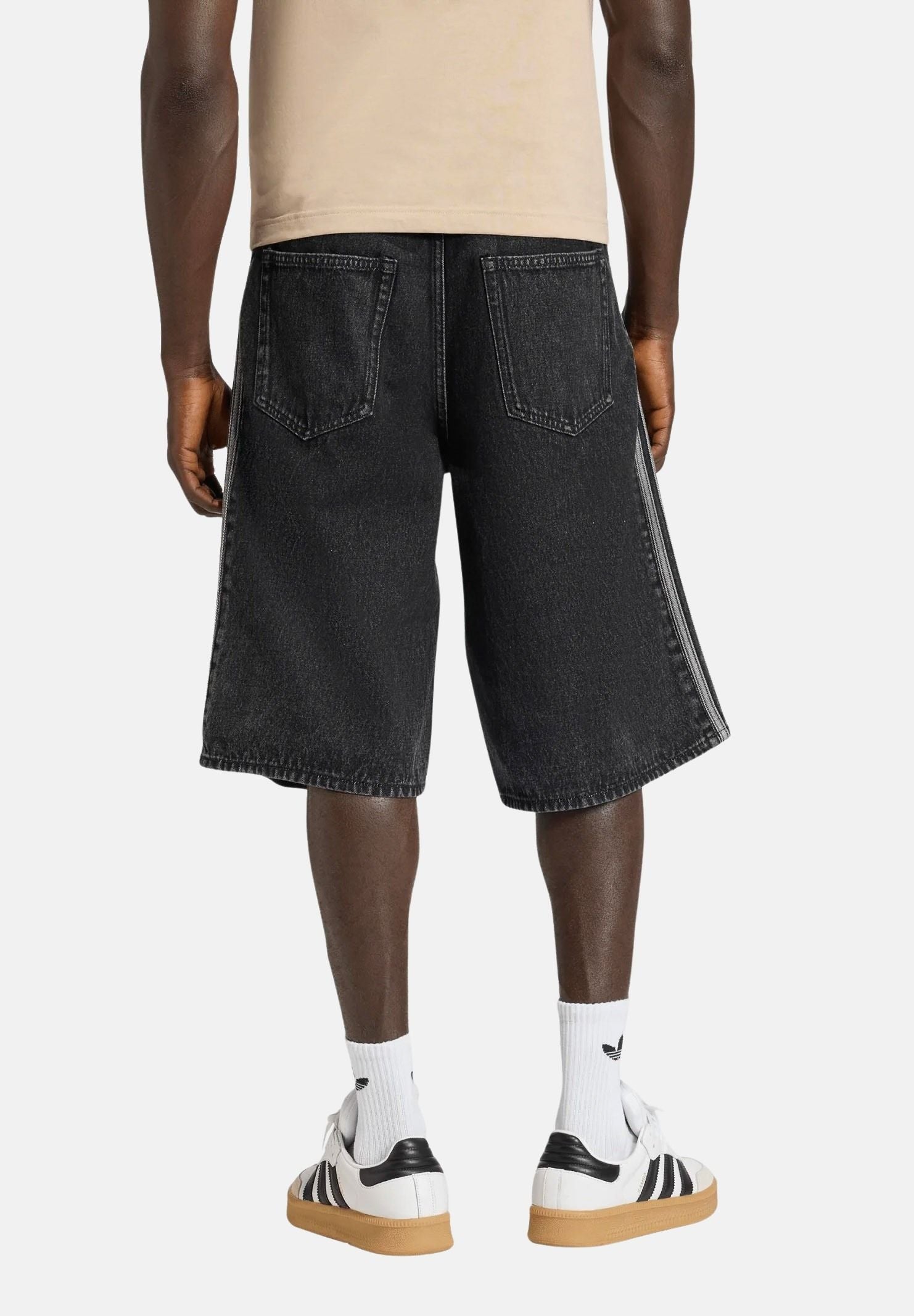 ADIDAS ORIGINALS Shorts FIREBIRD ADICOLOR in denim nero da uomo KD1498 . ADIDAS ORIGINALS 