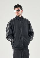 ADIDAS ORIGINALS Giubbotto di jeans FIREBIRD nero da uomo KD1516 . ADIDAS ORIGINALS 