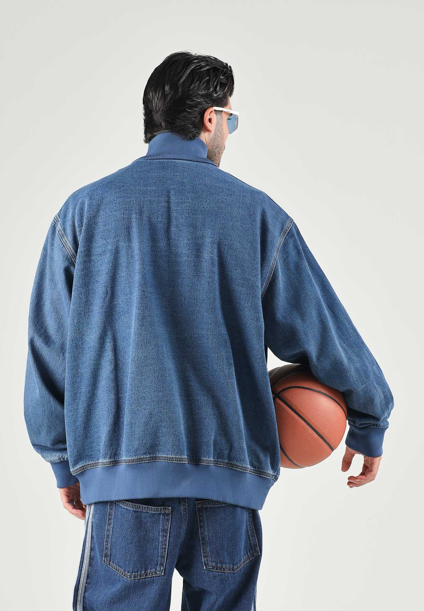 ADIDAS ORIGINALS Giubbotto Adicolor Denim Firebird in denim medio da uomo KD1517 . ADIDAS ORIGINALS 