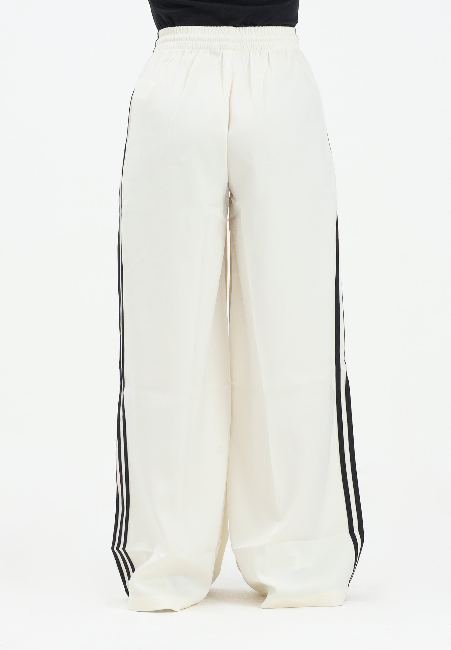 ADIDAS ORIGINALS Pantalone sportivo Adicolor Satin Wide Leg panna da donna KD2542 . ADIDAS ORIGINALS 
