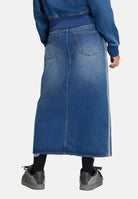 ADIDAS ORIGINALS Gonna midi 3 STRIPES in denim medio da donna KD2908 . ADIDAS ORIGINALS 