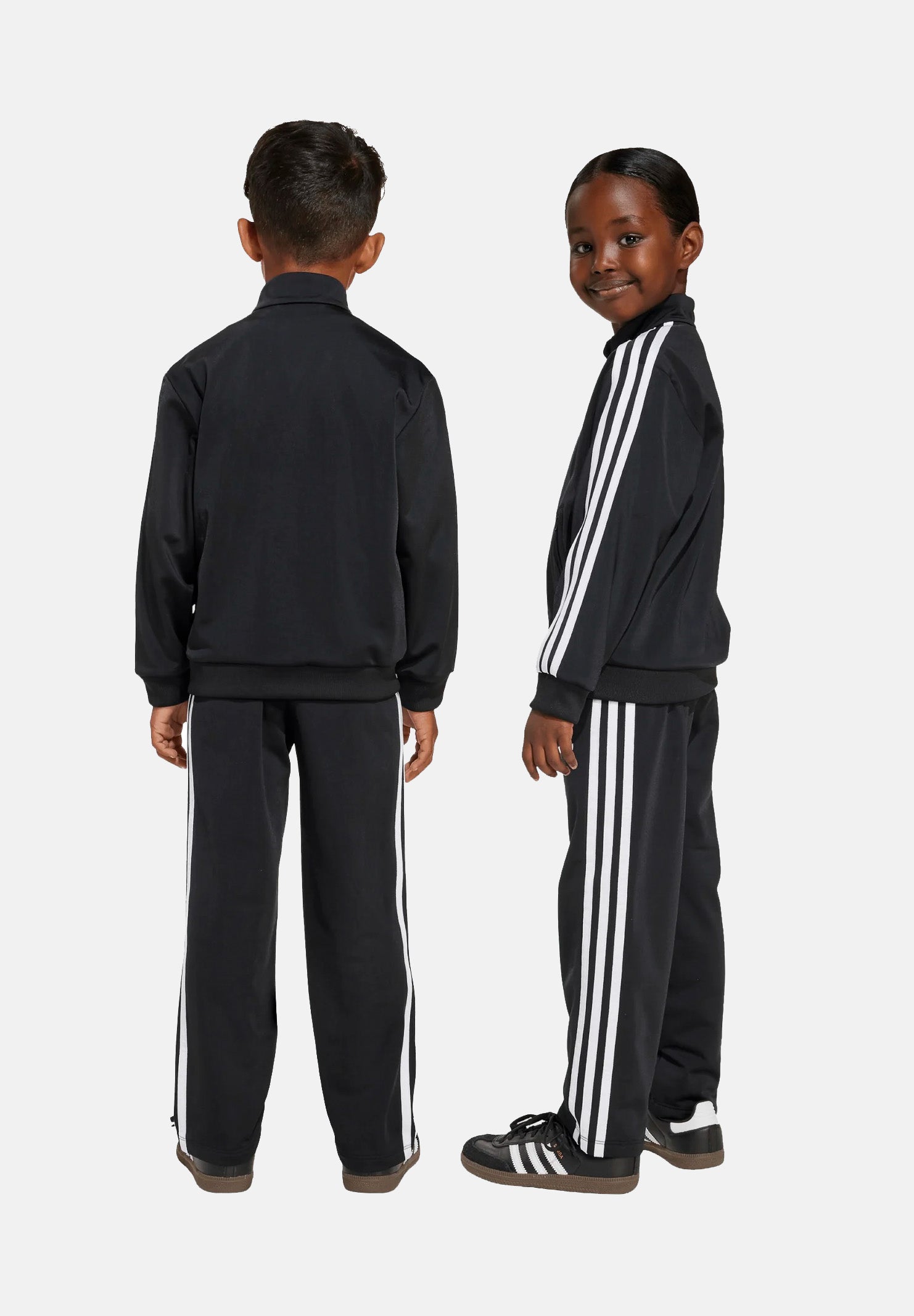 ADIDAS ORIGINALS Tuta Firebird nera per bambino e bambina con 3-stripes iconiche KD3299 . ADIDAS ORIGINALS 