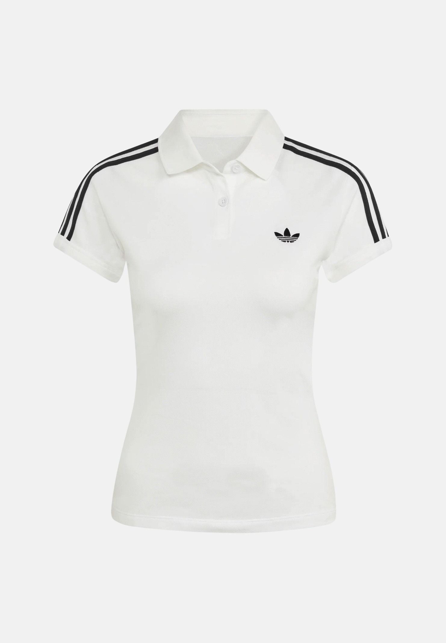ADIDAS ORIGINALS Polo a manica corta 3 Stripes bianca da donna KD3697 . ADIDAS ORIGINALS 