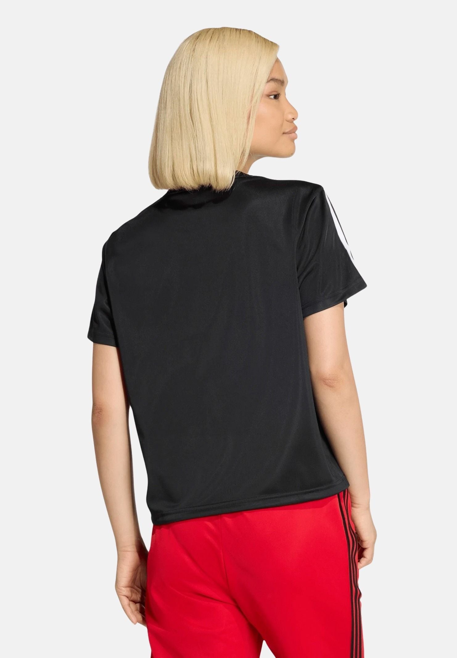 ADIDAS ORIGINALS T-shirt a manica corta FIREBIRD nera da donna KD5574 . ADIDAS ORIGINALS 