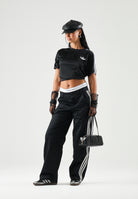 ADIDAS ORIGINALS T-shirt a manica corta FIREBIRD nera da donna KD5574 . ADIDAS ORIGINALS 