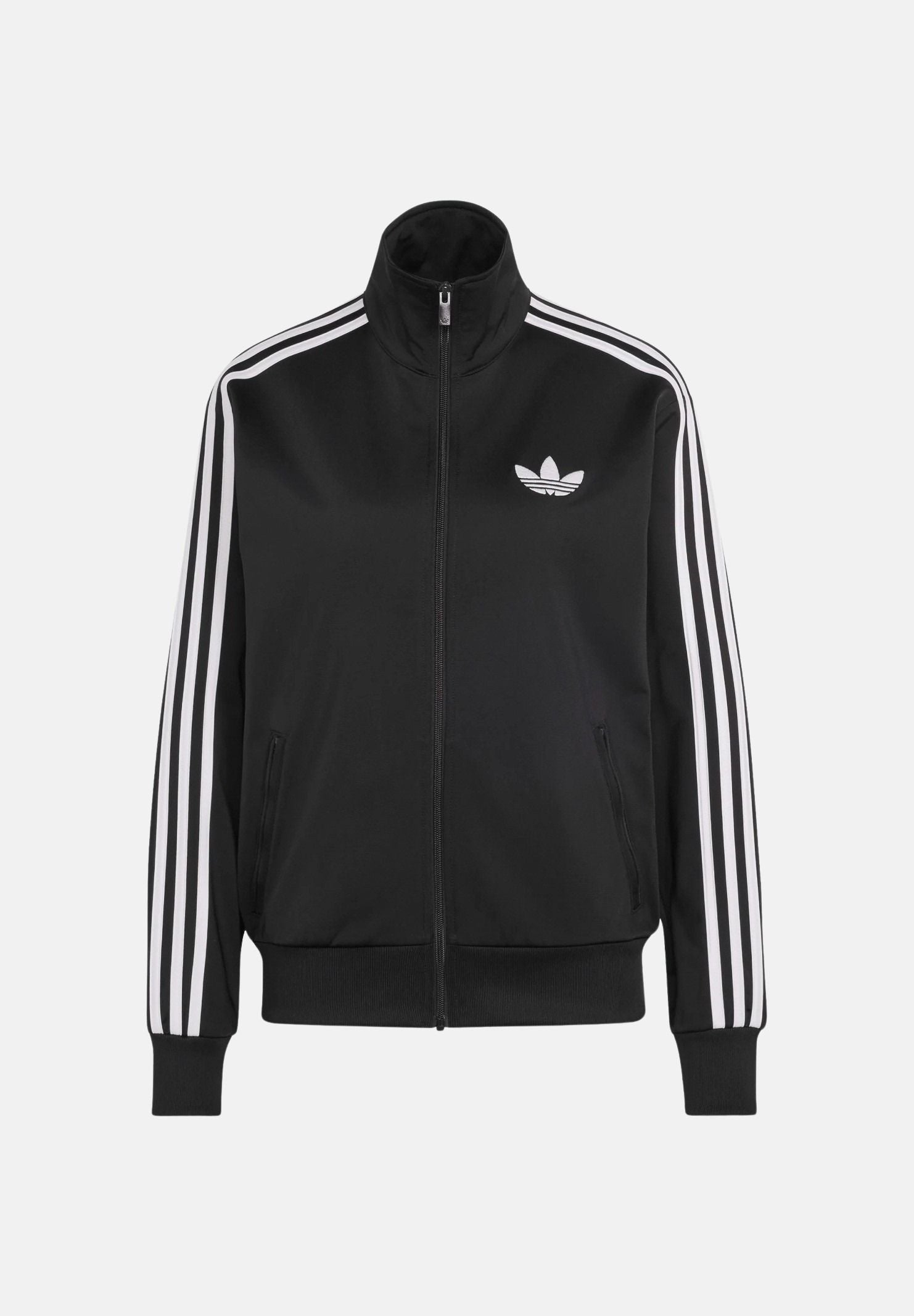 ADIDAS ORIGINALS Felpa con zip Firebird Loose nera da donna KD7983 . ADIDAS ORIGINALS 