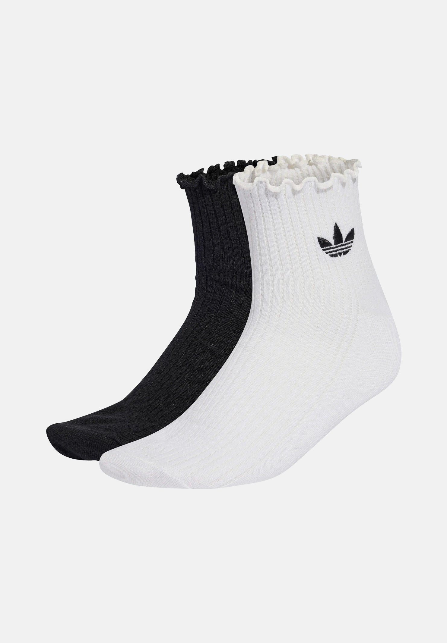 ADIDAS ORIGINALS Calzini (2 paia) Ruffle bianchi e neri da donna KD8367 . ADIDAS ORIGINALS 