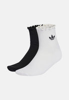 ADIDAS ORIGINALS Calzini (2 paia) Ruffle bianchi e neri da donna KD8367 . ADIDAS ORIGINALS 