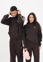 ADIDAS ORIGINALS Felpa ADICOLOR CLASSIC con cappuccio marrone e rosa per uomo e donna KE0880 . ADIDAS ORIGINALS 