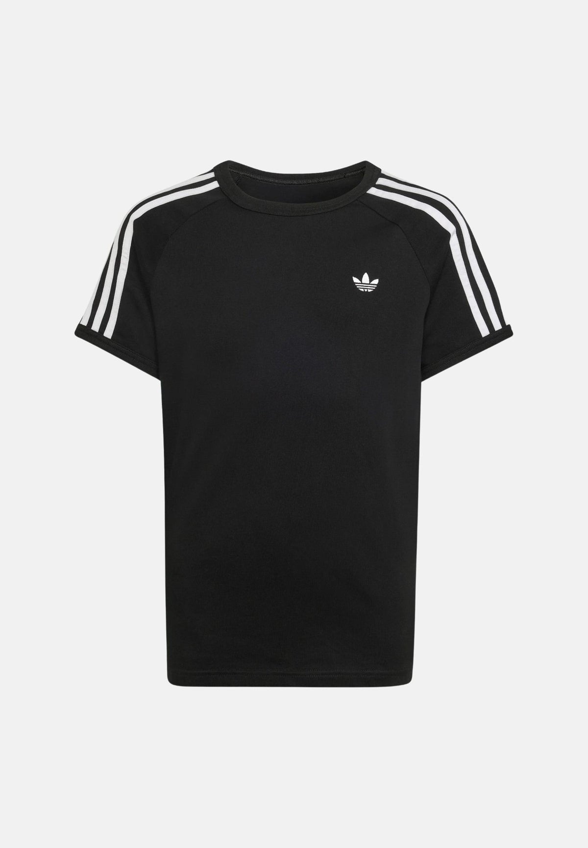 ADIDAS ORIGINALS T-shirt a manica corta 3 STRIPES nera per bambino e bambina KE0919 . ADIDAS ORIGINALS 