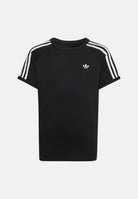 ADIDAS ORIGINALS T-shirt a manica corta 3 STRIPES nera per bambino e bambina KE0919 . ADIDAS ORIGINALS 
