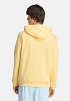 ADIDAS ORIGINALS Felpa TREFOIL ESSENTIALS  gialla per uomo e donna con cappuccio<BR/> KE1158 . ADIDAS ORIGINALS 
