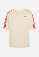 ADIDAS ORIGINALS T-shirt ADICOLOR Crystal Linen beige da uomo con iconiche 3-stripes KE1589 . ADIDAS ORIGINALS 