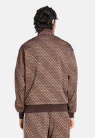 ADIDAS ORIGINALS Felpa con zip FIREBIRD LOOSE MONOGRAM marrone e rosa per uomo e donna <BR/> KE1677 . ADIDAS ORIGINALS 