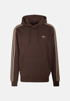 ADIDAS ORIGINALS Felpa HOODIE 3 STRIPES Aurora Coffee marrone uomo. KE1685 . ADIDAS ORIGINALS 