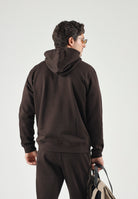 ADIDAS ORIGINALS Felpa HOODIE 3 STRIPES Aurora Coffee marrone uomo. KE1685 . ADIDAS ORIGINALS 