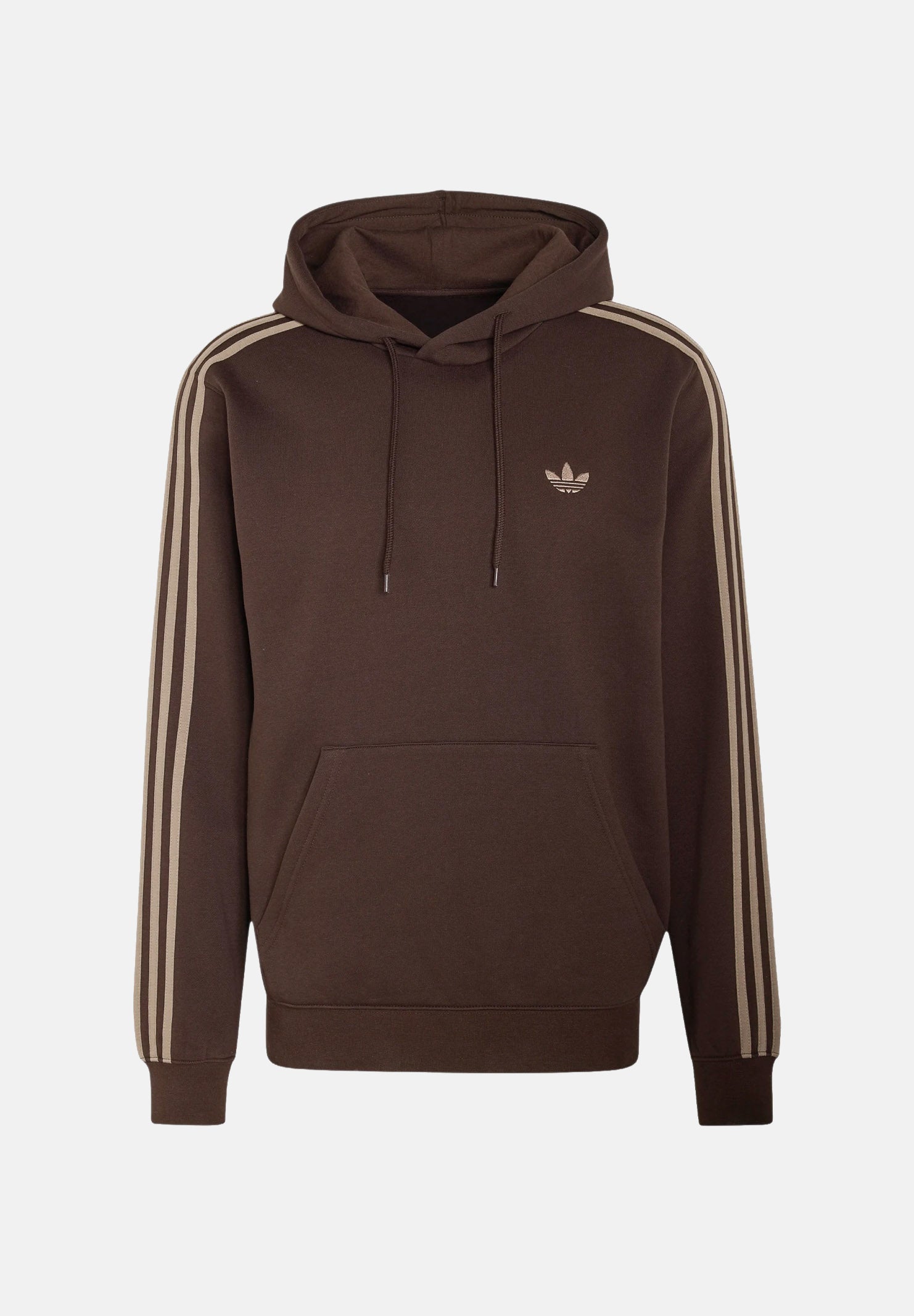 ADIDAS ORIGINALS Felpa HOODIE 3 STRIPES Aurora Coffee marrone uomo. KE1685 . ADIDAS ORIGINALS 