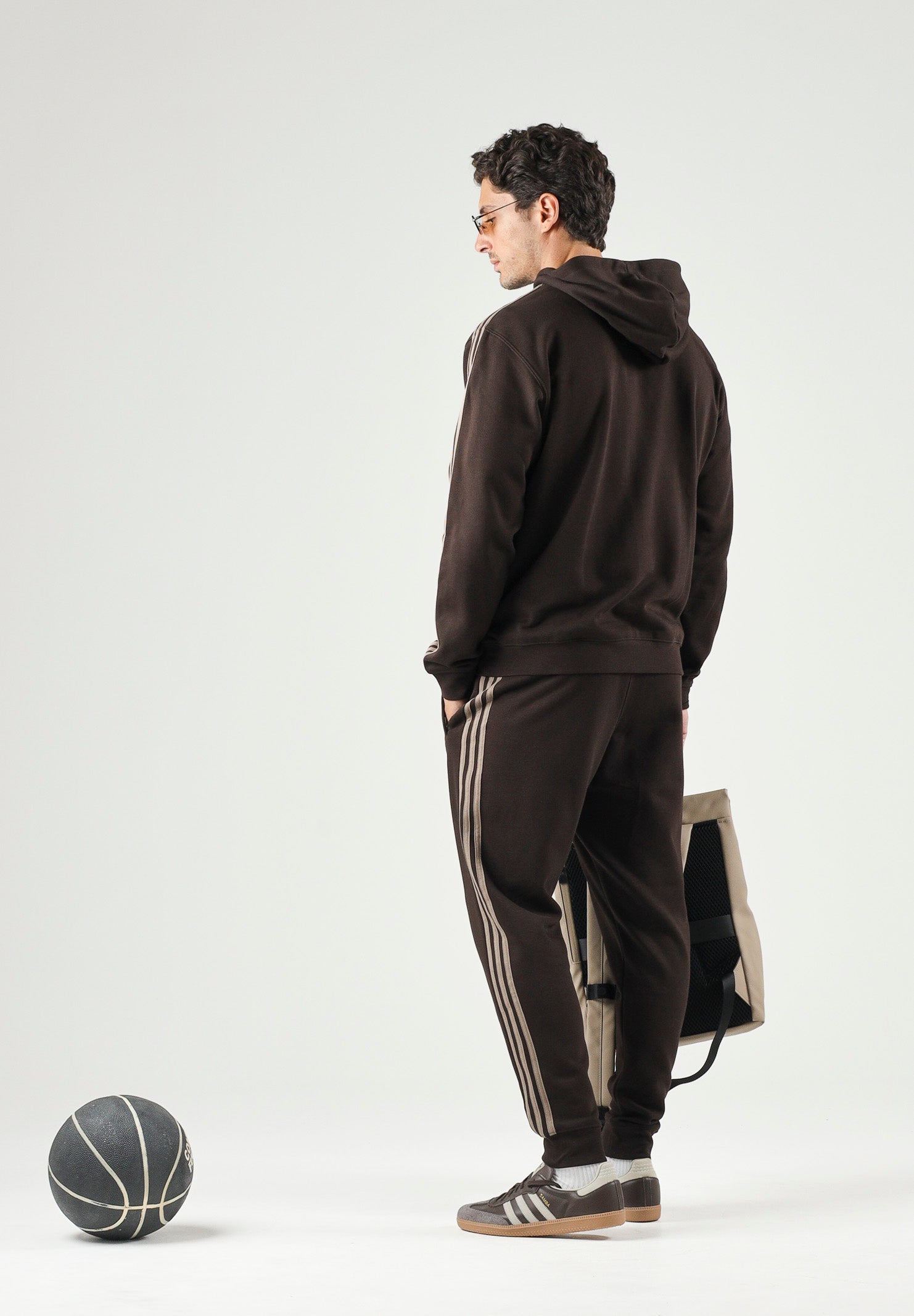 ADIDAS ORIGINALS Pantaloni da tuta 3 stripes marroni da uomo KE1687 . ADIDAS ORIGINALS 