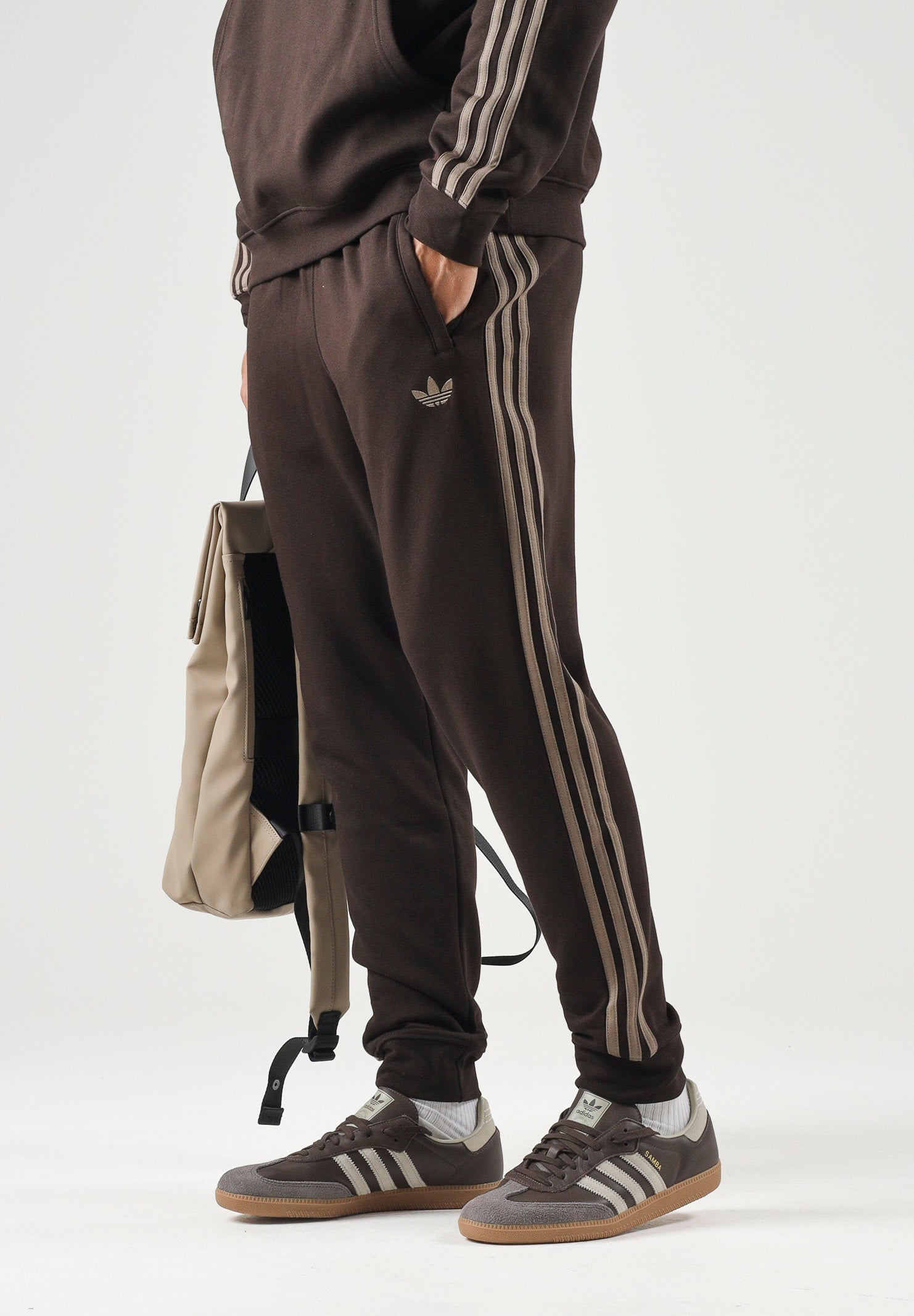 ADIDAS ORIGINALS Pantaloni da tuta 3 stripes marroni da uomo KE1687 . ADIDAS ORIGINALS 
