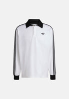 ADIDAS ORIGINALS Polo a manica lunga bianca da uomo con 3-stripes nere KE3575 . ADIDAS ORIGINALS 