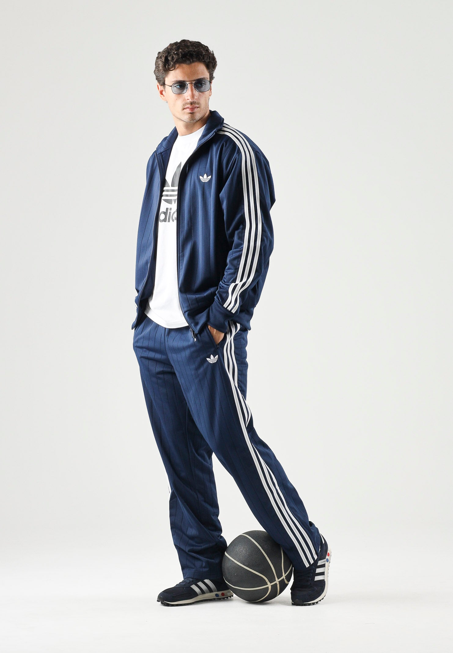 ADIDAS ORIGINALS Felpa con zip FIREBIRD indigo da uomo KE4128 . ADIDAS ORIGINALS 