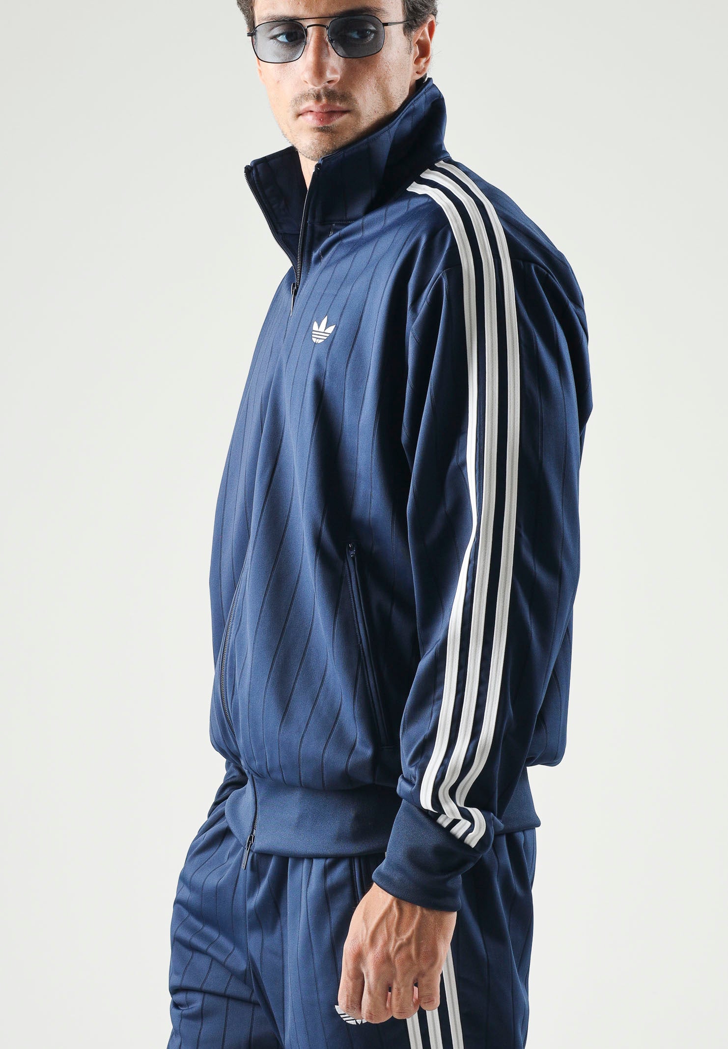 ADIDAS ORIGINALS Felpa con zip FIREBIRD indigo da uomo KE4128 . ADIDAS ORIGINALS 