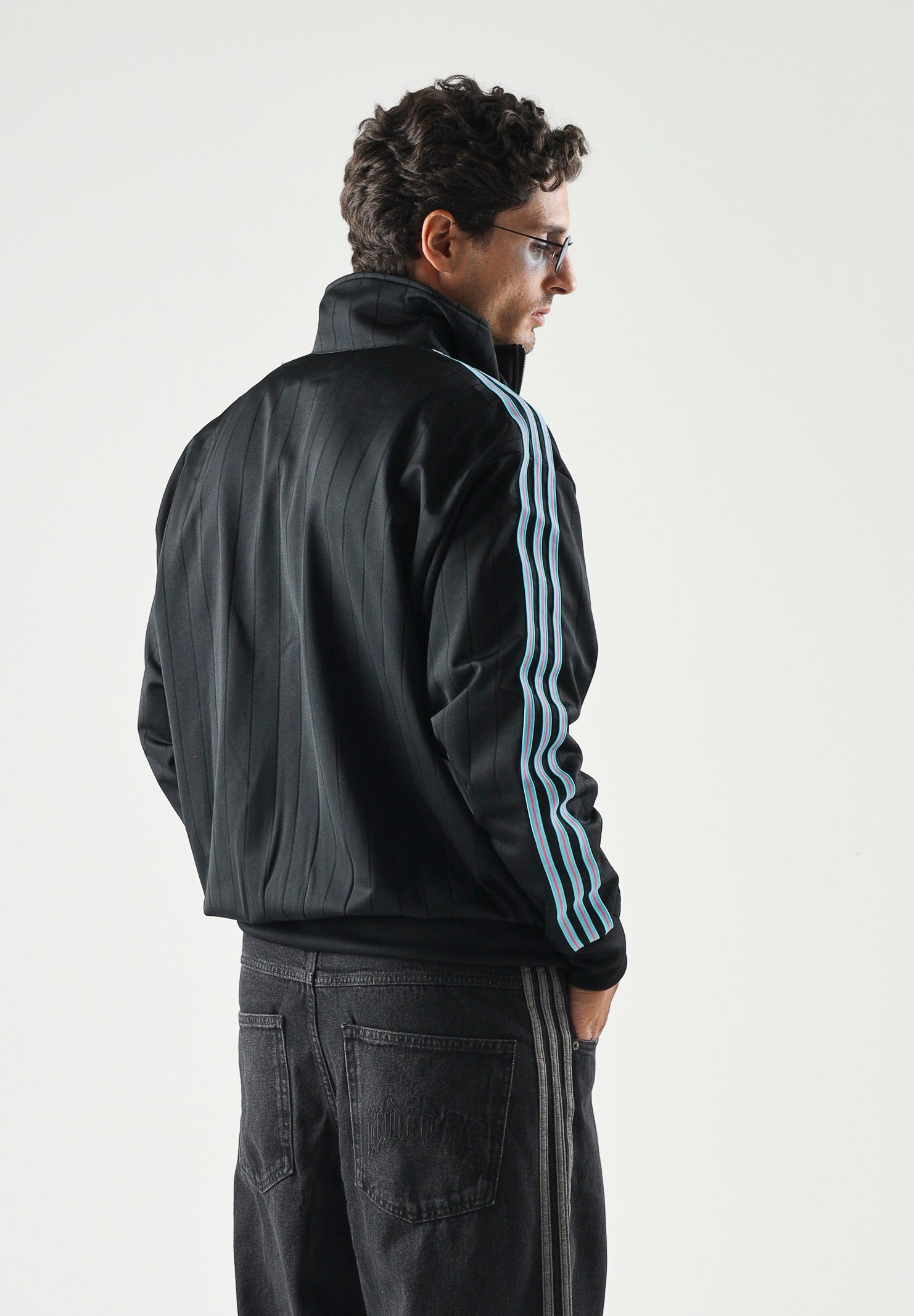 ADIDAS ORIGINALS Felpa con zip FIREBIRD DROP NEEDLE TRACK TOP Black, da uomo. KE4130 . ADIDAS ORIGINALS 