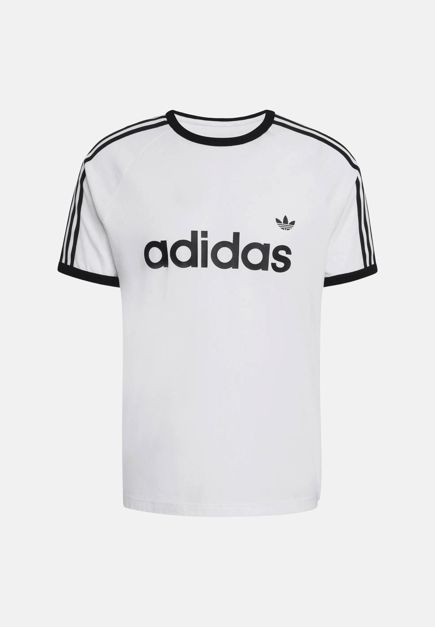 ADIDAS ORIGINALS T-shirt a manica corta 3-STRIPES SLIM RINGER bianca da uomo KF0418 . ADIDAS ORIGINALS 