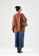 ADIDAS ORIGINALS Maglione ATHLETIC DEPT girocollo marrone da donna KF2340 . ADIDAS ORIGINALS 
